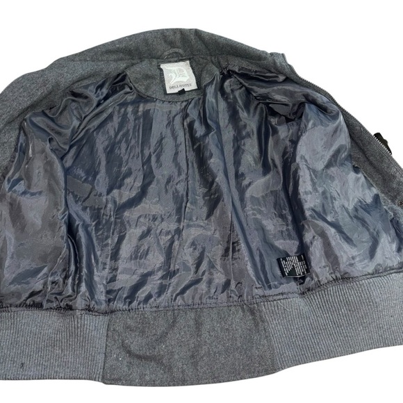 Dollhouse Woolblend Y2K Gray Button Up Zip Sweater Jacket Women’s M Winter Warm - Picture 6 of 13